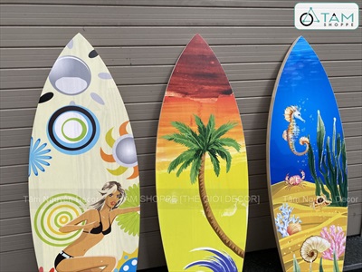 Ván lướt sóng decor chủ đề Đại Dương - Hoàng Hôn cao 90cm [Gỗ dày - chuẩn đẹp] VLS-12